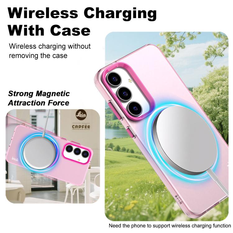 Funda IMAK Candy Series a prueba de golpes MagSafe para Samsung Galaxy S25 FE 5G (roja)