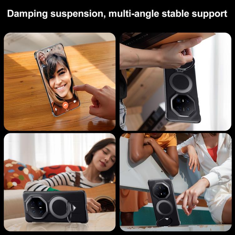 Funda para Teléfono Huawei Mate 70 Rs Ultimate con Soporte Magnético Magsafe de Cuero Sulada (Marrón)