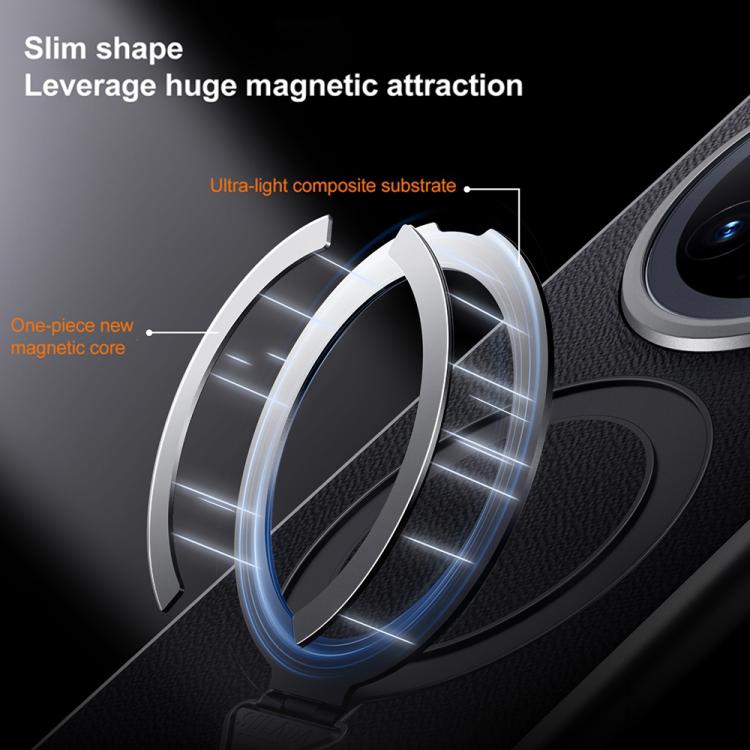 Funda para Teléfono Huawei Mate 70 con Soporte Magnético Magsafe de Cuero Sulada (Marrón)