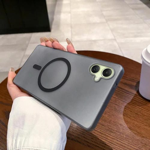 Funda para Teléfono Samsung Galaxy A06 5G Ice Fog Magsafe para PC (Transparente Negra)