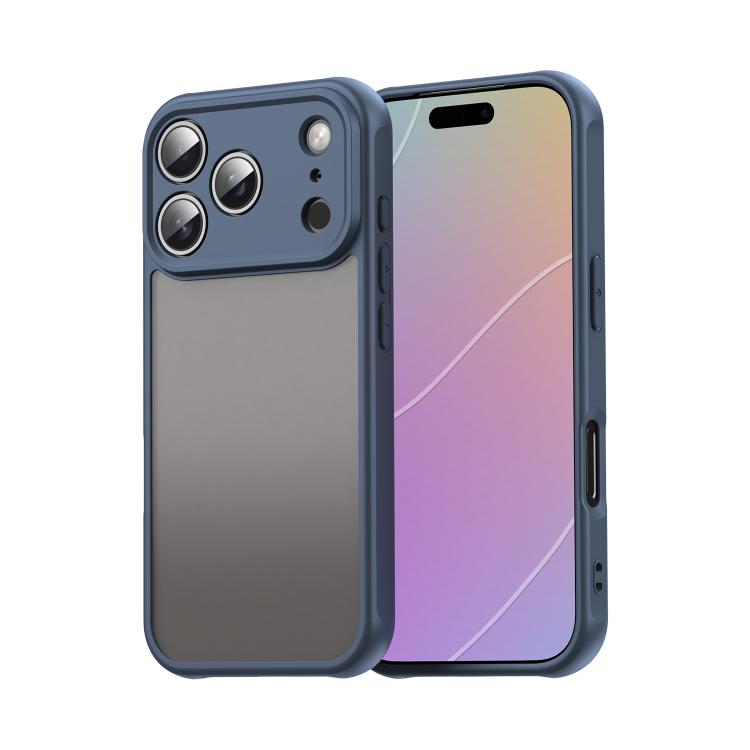 Funda híbrida de TPU y PC esmerilada Fan Dun Series para iPhone 17 Pro (azul)