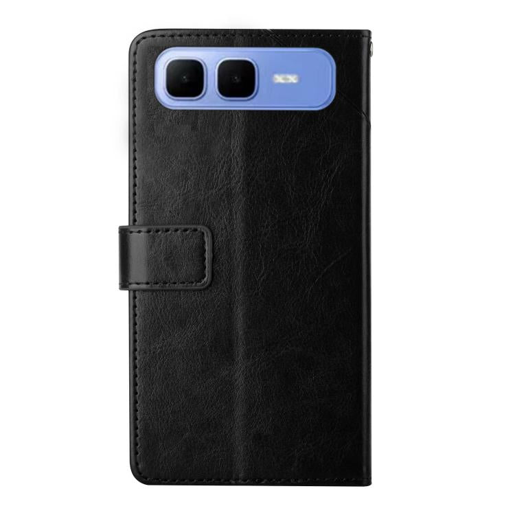 Funda de cuero con tapa en forma de Y para Infinix Smart 10 Plus 4G (negra)
