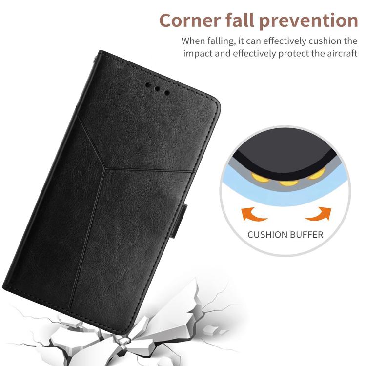 Funda de cuero con tapa en forma de Y para Infinix Smart 10 Plus 4G (negra)