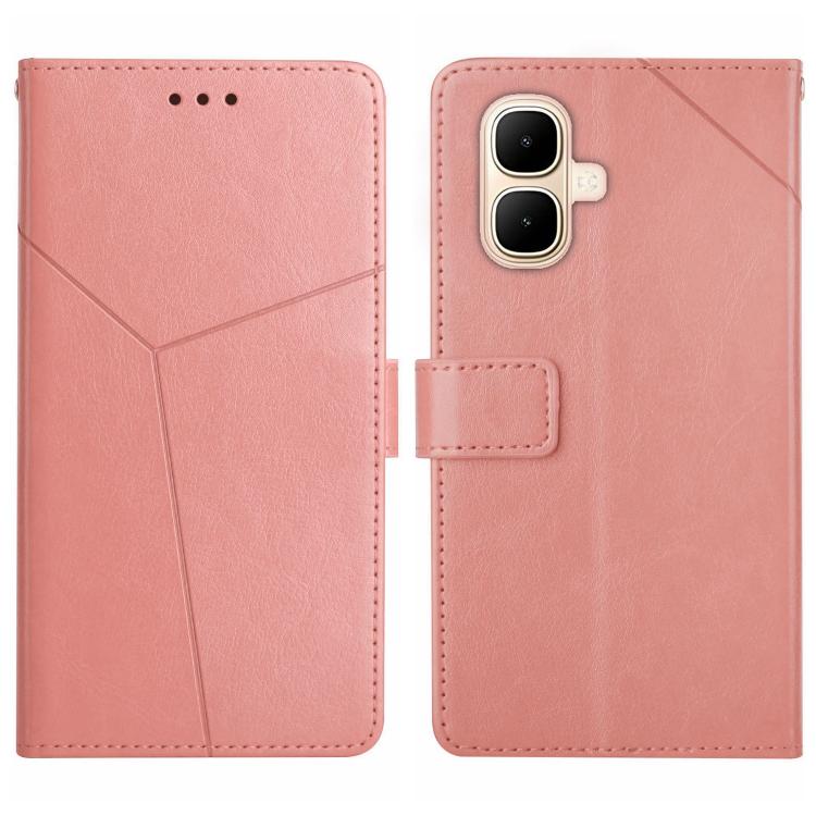 Funda de cuero con tapa en forma de Y para Infinix Smart 10 4G / Tecno Pop 10 (rosa)