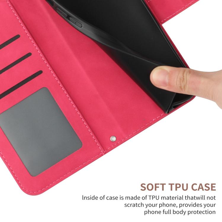 Funda de Cuero con Tapa y Cordón para Infinix Hot 50 Pro+ 4G con Diseño de Girasol (Rosa y Rojo)