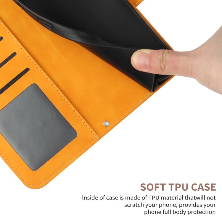 Funda de cuero con tapa y cordón para Infinix Smart 10 Plus 4G, con diseño de girasoles en relieve y tacto suave (amarilla)