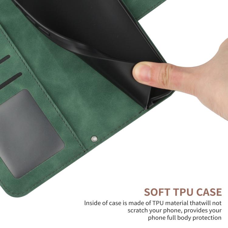 Funda de cuero con tapa y cordón para Infinix Smart 10 Plus 4G, con diseño de girasol en relieve y tacto suave (verde)