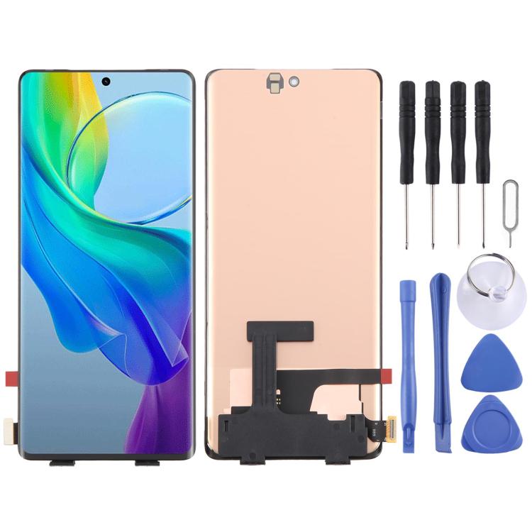 Pantalla LCD OLED para vivo Y300+ 5G V2422 con digitalizador, ensamblaje completo con identificación de huellas dactilares