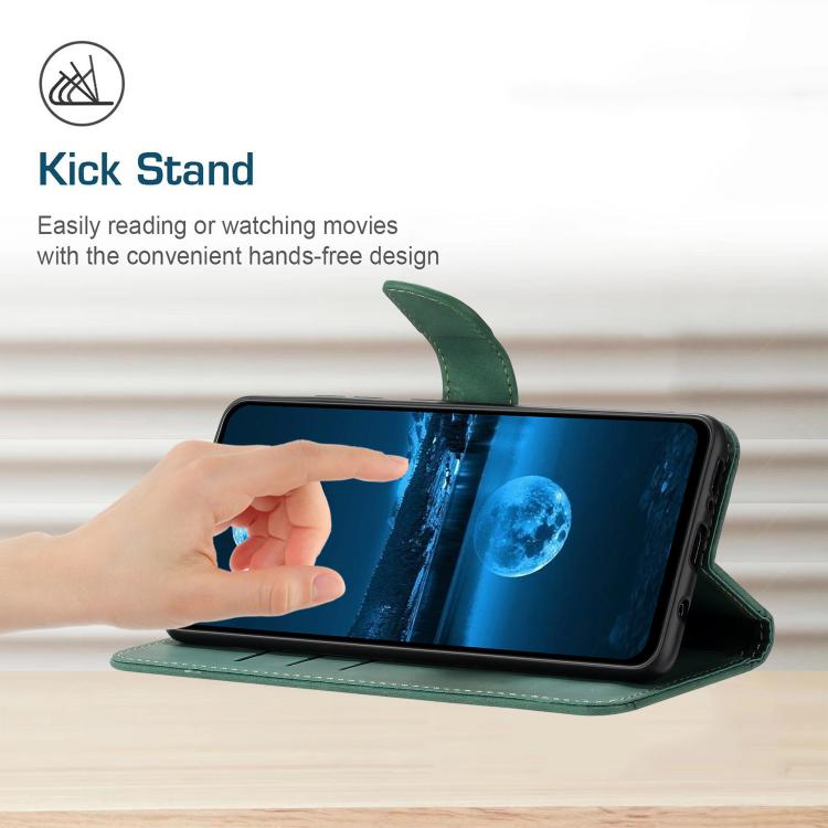 Funda de cuero con relieve y costuras para Infinix Smart 10 4G / Tecno Pop 10 (verde)