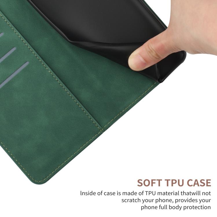Funda de cuero con relieve y costuras para Infinix Smart 10 4G / Tecno Pop 10 (verde)