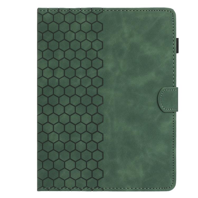 Funda para Tableta Inteligente Cuero con Relieve de Panal 8 Pulgadas (Verde)