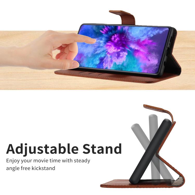 Funda de cuero con textura de cuadrícula rómbica para Infinix Smart 10 4G / Tecno Pop 10 (marrón)