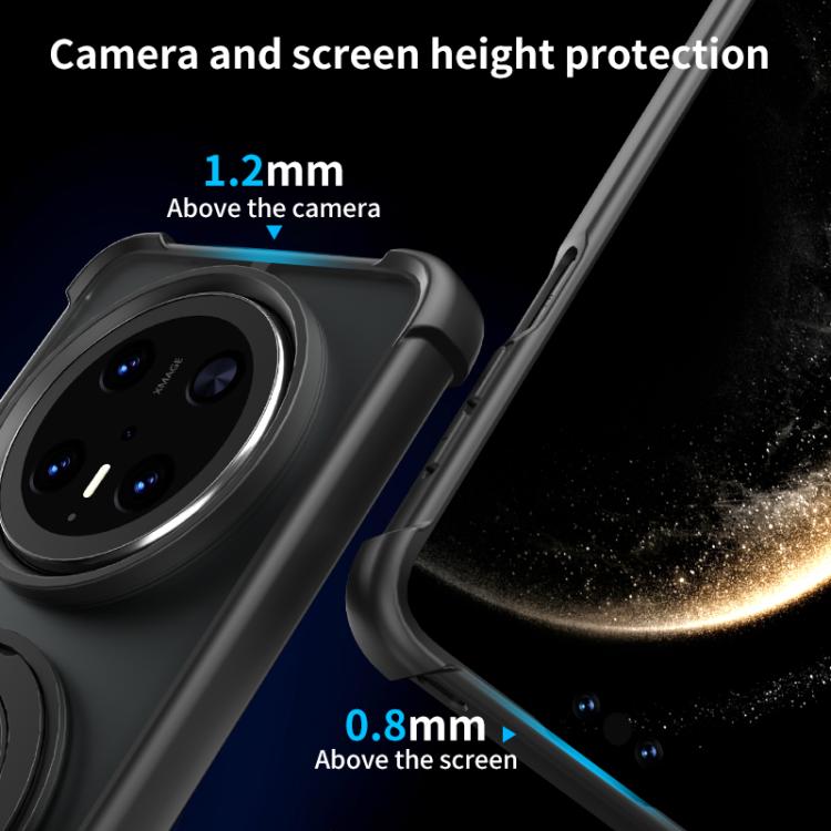 Funda para Huawei Mate 70 Pro con Soporte Giratorio 360° y Textura Cd Magsafe (Negra)
