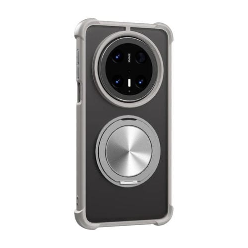 Funda para Teléfono Huawei Mate 70 Pro Textura Cd Soporte Giratorio 360° Magsafe (Gris)