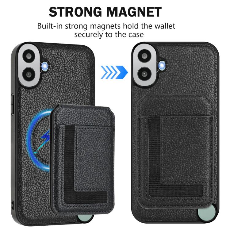 Funda para Teléfono cmf Phone 1 Desmontable con Tarjetero Magnético Magsafe (Negro)