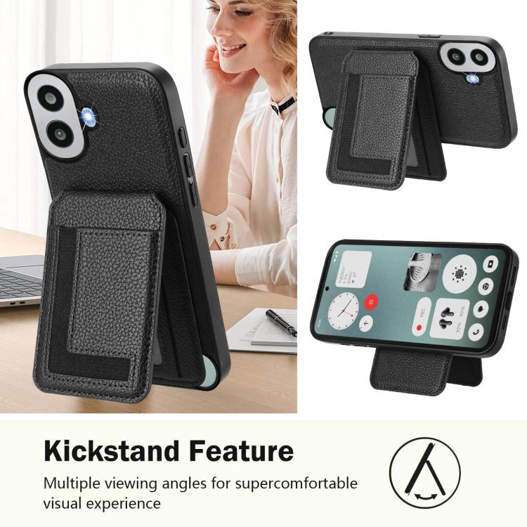 Funda para Teléfono cmf Phone 1 Desmontable con Tarjetero Magnético Magsafe (Negro)