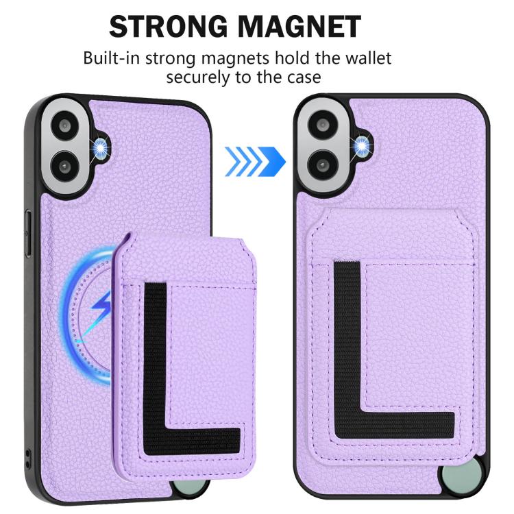 Funda para Teléfono cmf Phone 1 Desmontable con Tarjetero Magnético Magsafe (Morado Claro)
