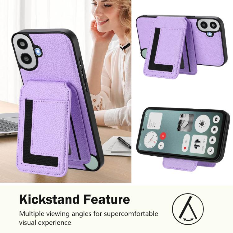 Funda para Teléfono cmf Phone 1 Desmontable con Tarjetero Magnético Magsafe (Morado Claro)