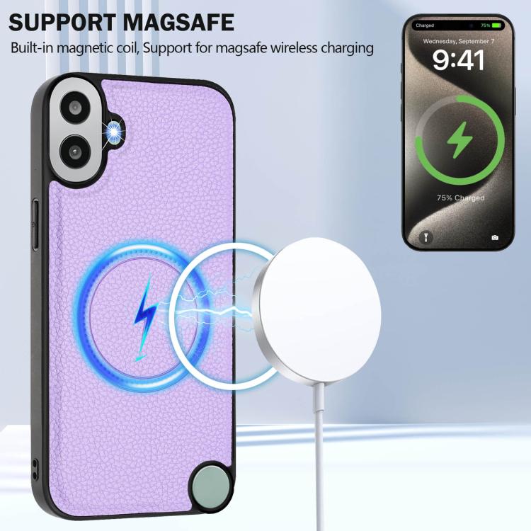 Funda para Teléfono cmf Phone 1 Desmontable con Tarjetero Magnético Magsafe (Morado Claro)