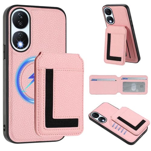Funda para Teléfono con Tarjetero Magnético Magsafe Desmontable para Honor X7B / Play 8T Cx01 (Rosa)
