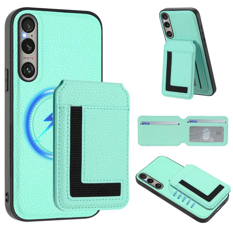 Funda para Sony Xperia 1 Vi Cx01 con Tarjetero Magnético Magsafe Desmontable (Verde Menta)