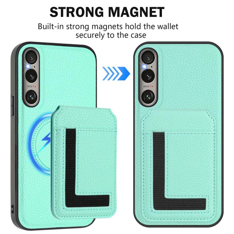 Funda para Sony Xperia 1 Vi Cx01 con Tarjetero Magnético Magsafe Desmontable (Verde Menta)