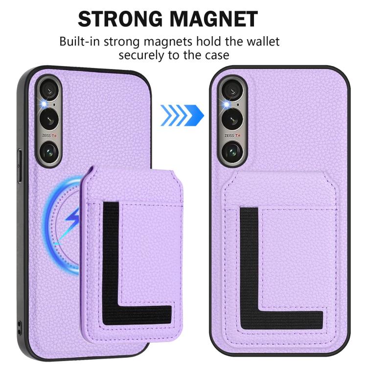 Funda para Sony Xperia 1 Vi Cx01 con Tarjetero Magnético Desmontable Magsafe (Morado Claro)