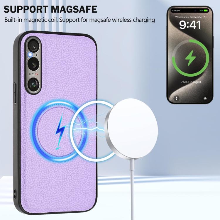 Funda para Sony Xperia 1 Vi Cx01 con Tarjetero Magnético Desmontable Magsafe (Morado Claro)