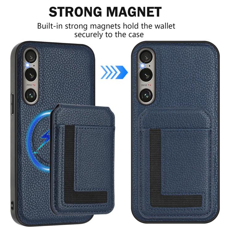 Funda para Sony Xperia 1 Vi Cx01 con Tarjetero Magnético Desmontable Magsafe (Azul Oscuro)