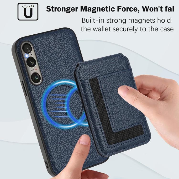 Funda para Sony Xperia 1 Vi Cx01 con Tarjetero Magnético Desmontable Magsafe (Azul Oscuro)