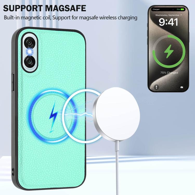 Funda para Sony Xperia 10 Vi Cx01 con Tarjetero Magnético Desmontable Magsafe (Verde Menta)