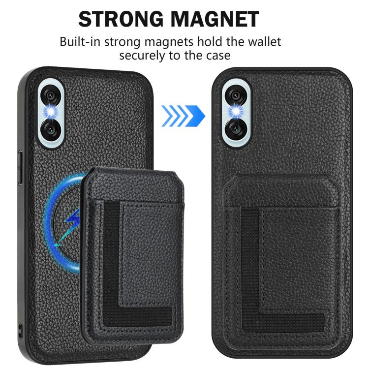 Funda para Sony Xperia 10 Vi Cx01 con Tarjetero Magnético Magsafe Desmontable (Negra)