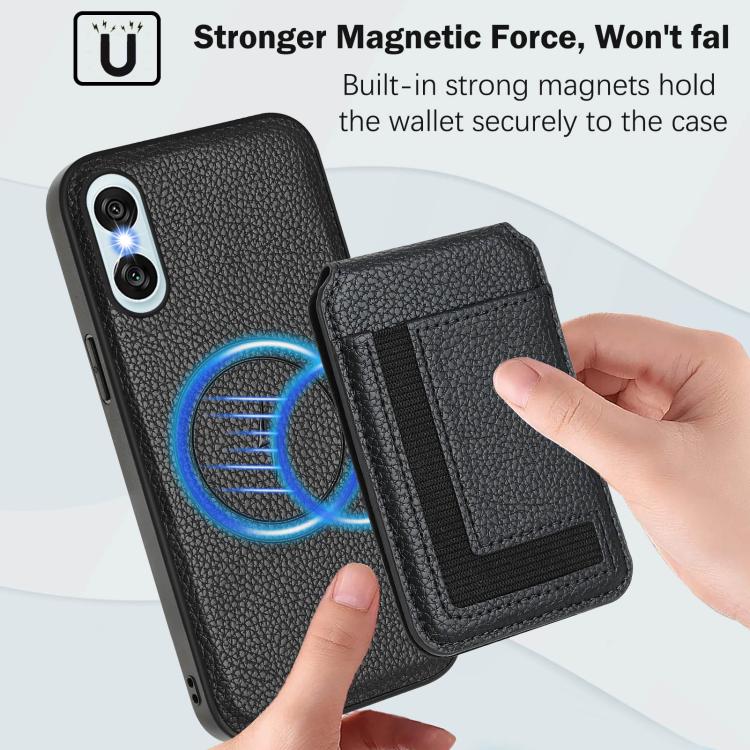 Funda para Sony Xperia 10 Vi Cx01 con Tarjetero Magnético Magsafe Desmontable (Negra)