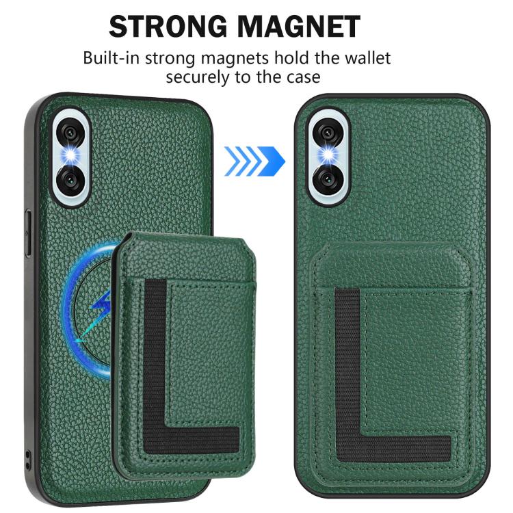 Funda para Sony Xperia 10 Vi Cx01 con Tarjetero Magnético Desmontable Magsafe (Verde Pavo Real)