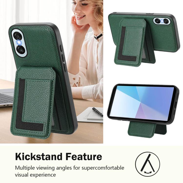 Funda para Sony Xperia 10 Vi Cx01 con Tarjetero Magnético Desmontable Magsafe (Verde Pavo Real)