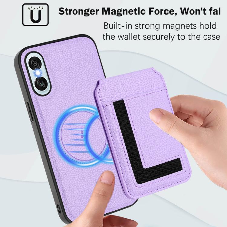 Funda para Sony Xperia 10 Vi Cx01 con Tarjetero Magnético Desmontable Magsafe (Morado Claro)