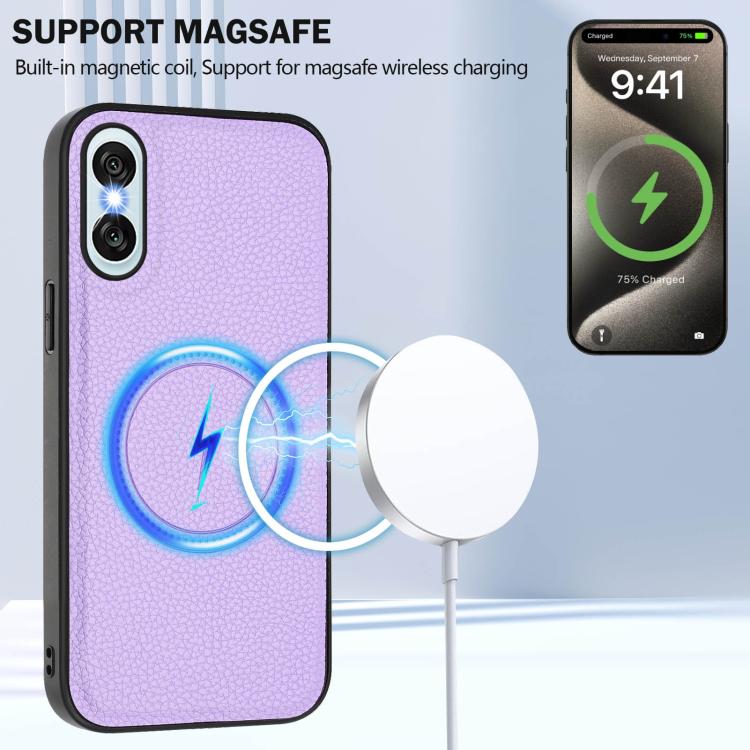 Funda para Sony Xperia 10 Vi Cx01 con Tarjetero Magnético Desmontable Magsafe (Morado Claro)