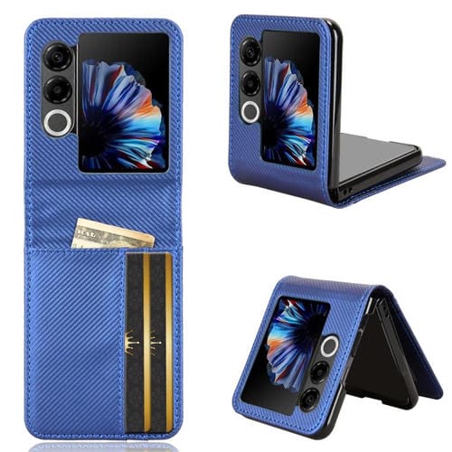 Funda de Cuero Sintético ZTE Nubia Flip2 con Ranura para Tarjetas (Azul)