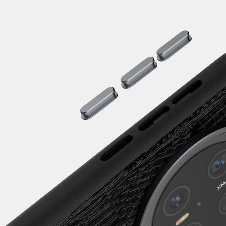 Funda de Piel Auténtica Magsafe con Micrograbado 6D y Diseño Abeel Beast para Huawei Mate 70 (Negra)