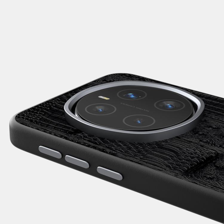 Funda Cuero Genuino Magsafe con Micrograbado 6D y Diseño Abeel Beast para Honor Magic7 Pro (Marrón)