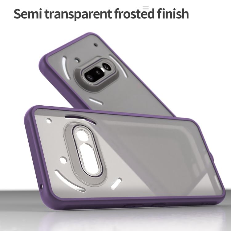 Funda híbrida TPU y PC para teléfono 3A Fan Dun Series (Morado)