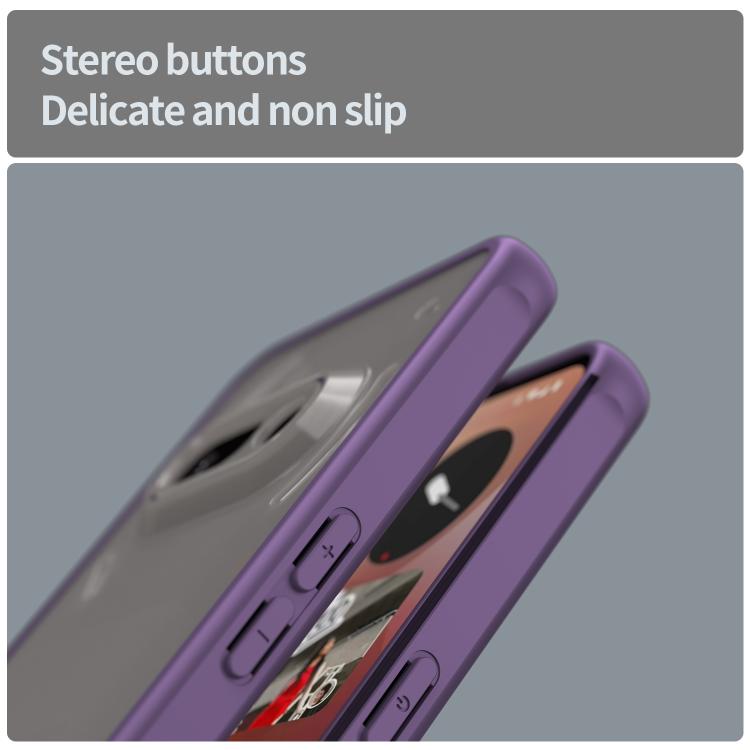 Funda híbrida TPU y PC para teléfono 3A Fan Dun Series (Morado)