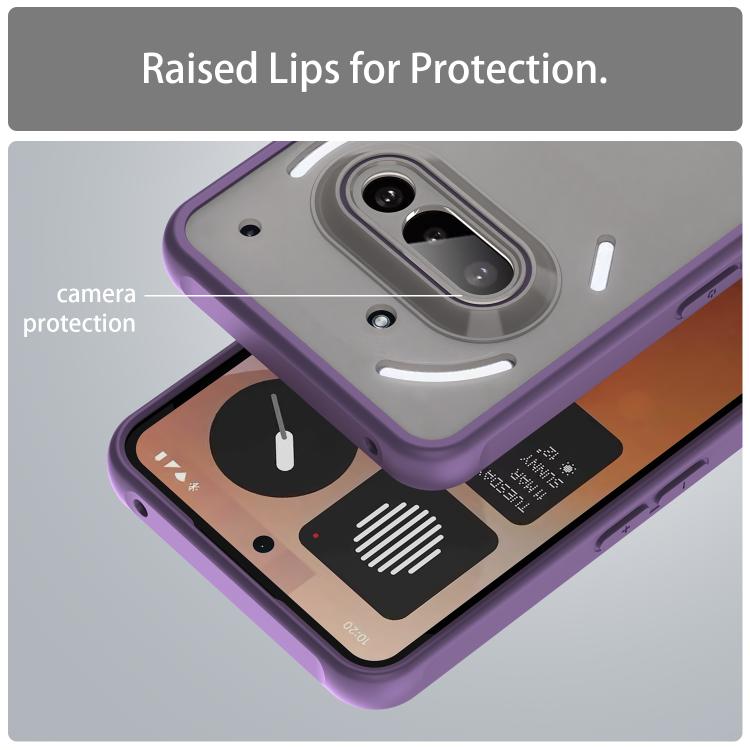 Funda híbrida TPU y PC para teléfono 3A Fan Dun Series (Morado)