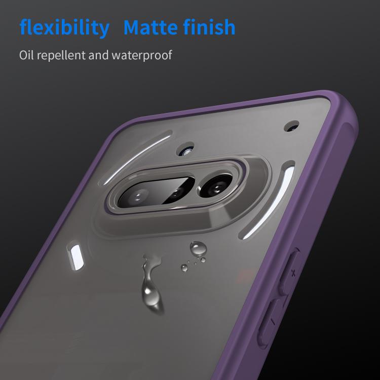 Funda híbrida TPU y PC para teléfono 3A Fan Dun Series (Morado)