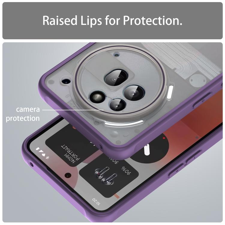 Funda híbrida TPU y PC para teléfono 3A Pro Fan Dun Series (Morado)
