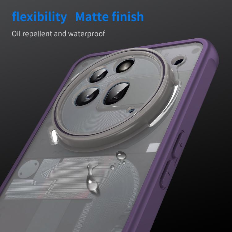 Funda híbrida TPU y PC para teléfono 3A Pro Fan Dun Series (Morado)