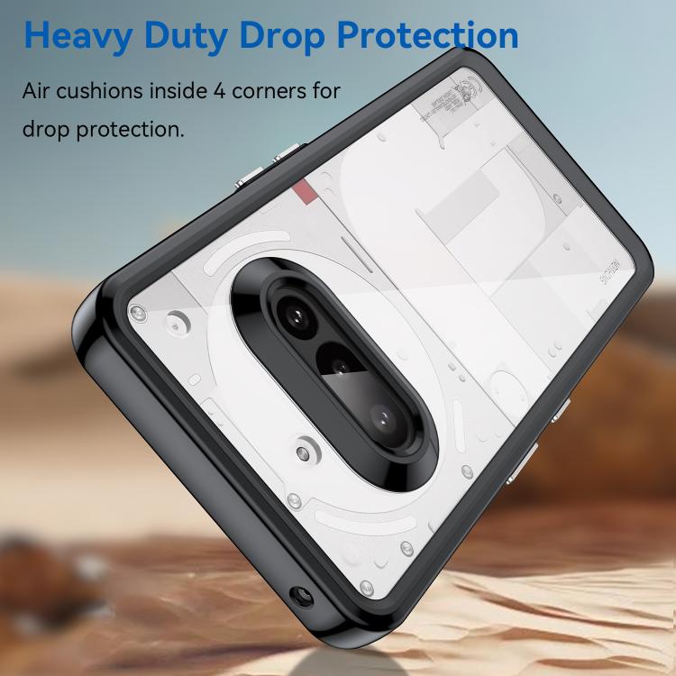 Funda Híbrida Acrílico y TPU para Teléfono Nothing 3A (Negro)