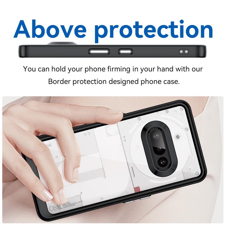Funda Híbrida Acrílico y TPU para Teléfono Nothing 3A (Negro)