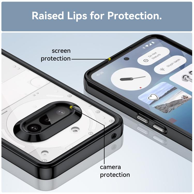 Funda Híbrida Acrílico y TPU para Teléfono Nothing 3A (Negro)