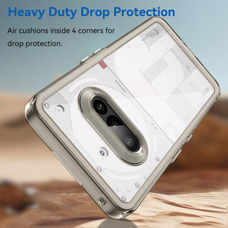 Funda Híbrida Acrílico y TPU para Teléfono 3A (Gris Transparente)
